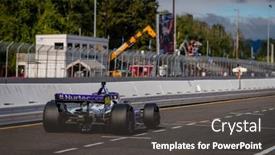  Presentation with raceway - Presentation having september-03-2022-portland background and a dark gray colored foreground