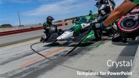  Presentation with raceway - Slide deck with september-11-2022-monterey-ca background and a gray colored foreground