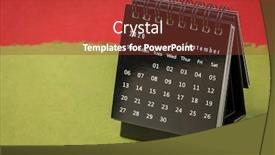  Presentation with desktop - PPT theme consisting of september-2020-spiral-desktop-calendar background and a tawny brown colored foreground