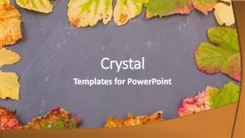  Presentation with fall leaves border autumn - Colorful presentation enhanced with september emplates - autumn background leaves on dark backdrop and a  colored foreground