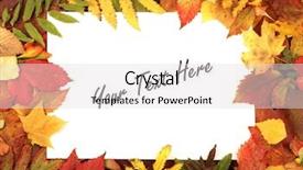  Presentation with flower border colorful made - PPT theme with september emplates - colorful autumn template made background and a light gray colored foreground