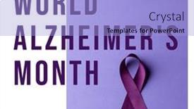  Presentation with health promotion - PPT theme with september-is-world-alzheimer-s background and a light blue colored foreground