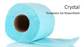  Presentation with white and navy blue - Amazing PPT theme having septic - blue toilet paper isolated backdrop and a white colored foreground