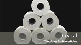  Presentation with toilet - Cool new slide set with septic - lot of toilet papers backdrop and a gray colored foreground