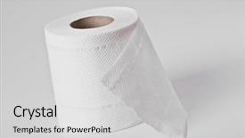  Presentation with paper towel roll - PPT theme consisting of septic - roll of toilet paper background and a  colored foreground