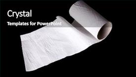  Presentation with time is running out - Beautiful presentation theme featuring septic - running out roll of toilet backdrop and a black colored foreground