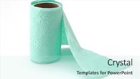  Presentation with roll - Cool new slides with septic - toiled paper in roll backdrop and a  colored foreground