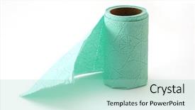  Presentation with roll - Audience pleasing theme consisting of septic - toilet paper in roll backdrop and a  colored foreground