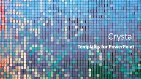  Presentation with shimmering - Slide deck with sequin-background-silver-square-sequins background and a teal colored foreground