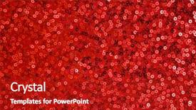  Presentation with fabric - Presentation theme enhanced with sequins on fabric red beads background and a crimson colored foreground