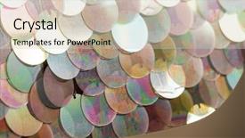  Presentation with classical pattern - Colorful PPT theme enhanced with sequins pattern texture backdrop and a soft green colored foreground