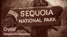  Presentation with california - Colorful slide set enhanced with sequoia national park entrance in california backdrop and a tawny brown colored foreground