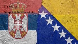  Presentation with concrete cracked - PPT theme featuring serbia-and-bosnia-and-hercegovina background and a red colored foreground