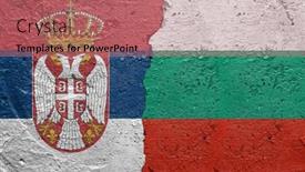  Presentation with cracked wall - Theme enhanced with serbia-and-bulgaria-flags-cracked background and a coral colored foreground