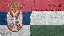  Presentation with concrete cracked - Slide set having serbia-and-hungary-flags-cracked background and a coral colored foreground
