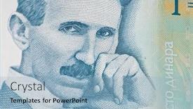  Presentation with nikola - PPT theme featuring serbian-dinar-bill background and a  colored foreground