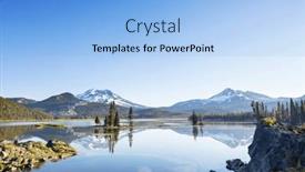  Presentation with serene - PPT layouts consisting of serene-beautiful-lake-in-morning background and a light blue colored foreground