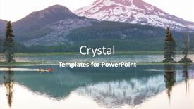  Presentation with serene - Presentation featuring serene-beautiful-lake-in-morning background and a ocean colored foreground