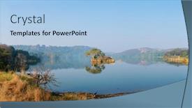  Presentation with rajasthan - Cool new theme with serene-morning-on-lake-padma backdrop and a light blue colored foreground