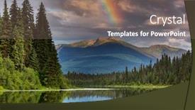  Presentation with mountain lake - PPT layouts featuring serene-scene-by-the-mountain background and a gray colored foreground