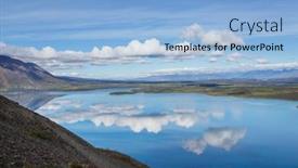  Presentation with serene - Presentation with serene-scene-by-the-mountain background and a light blue colored foreground