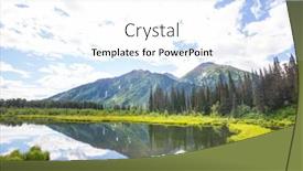  Presentation with serene - PPT theme having serene-scene-by-the-mountain background and a cream colored foreground