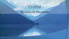  Presentation with mountain water - Beautiful slide deck featuring serene-scene-by-the-mountain backdrop and a light blue colored foreground