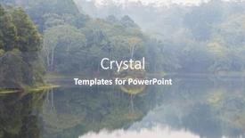  Presentation with serene - PPT layouts having serene-tropical-lake-in-honduras background and a gray colored foreground