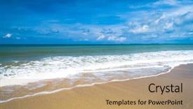  Presentation with serene - Audience pleasing PPT layouts consisting of serene waters windy holiday backdrop and a coral colored foreground