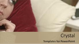  Presentation with serene - Presentation theme featuring it's her relax time background and a coral colored foreground