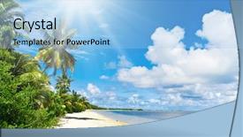  Presentation with serenity - Slides enhanced with beach scene - serenity and peace ocean meets background and a light blue colored foreground