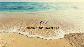  Presentation with serenity - PPT theme enhanced with serenity beach background and a coral colored foreground