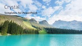  Presentation with serenity - Slide deck consisting of serenity emerald lake background and a light blue colored foreground