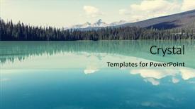  Presentation with serenity - Audience pleasing slide deck consisting of serenity emerald lake in the yoho national park canada instagram filter backdrop and a seafoam green colored foreground