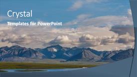  Presentation with tundra - Beautiful PPT layouts featuring serenity-lake-in-alaskan-tundra backdrop and a teal colored foreground