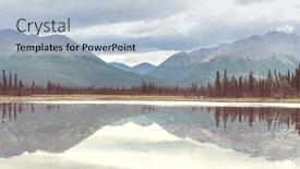  Presentation with serenity - Presentation with serenity-lake-in-alaskan-tundra background and a light blue colored foreground