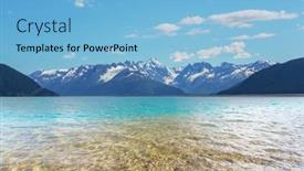  Presentation with tundra - Slide deck enhanced with serenity-lake-in-alaskan-tundra background and a light blue colored foreground