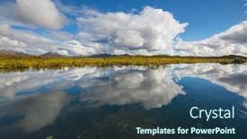  Presentation with tundra - Presentation featuring serenity-lake-in-alaskan-tundra background and a ocean colored foreground