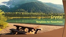  Presentation with serenity - Slide set featuring serenity lake in alaskan tundra background and a tawny brown colored foreground