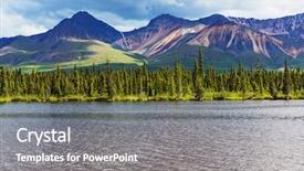  Presentation with serenity - Beautiful PPT layouts featuring serenity lake in alaskan tundra backdrop and a gray colored foreground