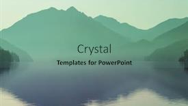  Presentation with serenity - Beautiful presentation theme featuring serenity-lake-in-the-mountains backdrop and a seafoam green colored foreground