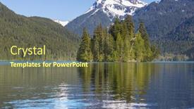  Presentation with serenity - Presentation consisting of serenity-lake-in-the-mountains background and a tawny brown colored foreground