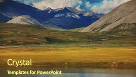  Presentation with tundra - Colorful PPT theme enhanced with close up of human hand in protective gloves holding cleaning cloth and spray bottle and wiping kitchen countertop sink and cleaning supplies in background backdrop and a light gray colored foreground