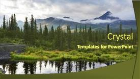  Presentation with serenity - Presentation with serenity-lake-in-tundra background and a tawny brown colored foreground