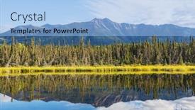  Presentation with tundra - PPT theme enhanced with serenity-lake-in-tundra background and a light blue colored foreground