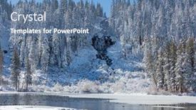  Presentation with nevada - Slides consisting of serenity-lake-in-winter-season background and a teal colored foreground