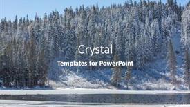  Presentation with nevada - PPT theme featuring serenity-lake-in-winter-season background and a ocean colored foreground