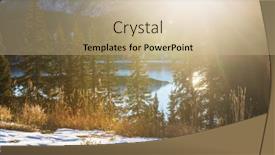  Presentation with nevada - PPT layouts with serenity-lake-in-winter-season background and a coral colored foreground