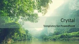  Presentation with serenity - Amazing theme having serenity river in vietnam backdrop and a seafoam green colored foreground