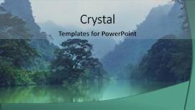  Presentation with serenity - PPT theme having serenity river in vietnam background and a light blue colored foreground